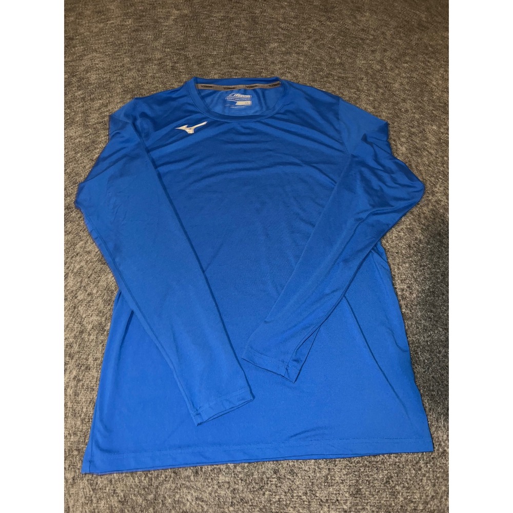 Mizuno Performance Youth XL Royal Blue Long Sleeve Athletic Shirt Polyester